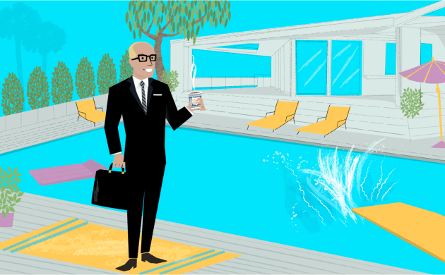 Robert deMaine:  MadMen'ed and Hockney'ed