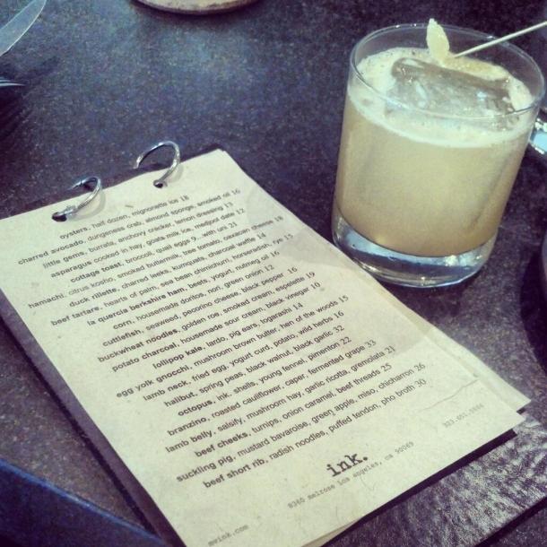 ink:  Penicillin and a menu