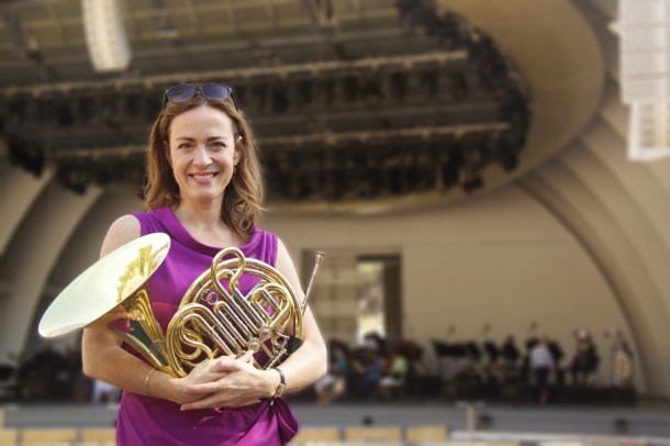 Sarah Willis at the Hollywood Bowl (photo by CK Dexter Haven)