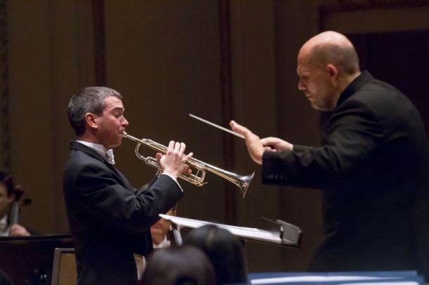Christopher Martin (trumpet) and Jaap van Zweden (conductor)